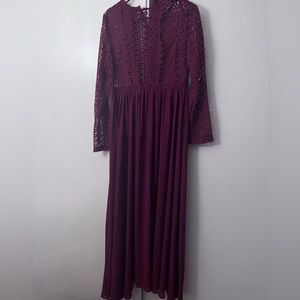 Burgundy Formal Maxi Dress